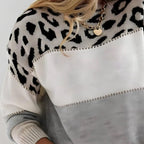 Women's Stylish Leopard-Print Sweater