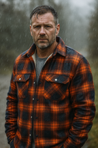 Men's Plaid Flannel Shirt Jacket | Classic Lumberjack Shacket for Fall & Winter
