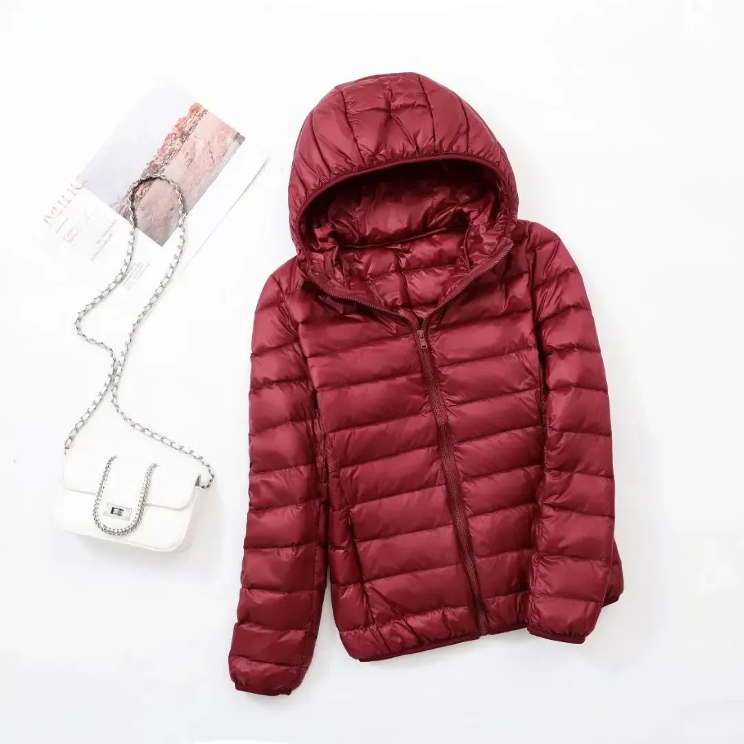Women's Lightweight Puffer Jacket – Slim Fit Warm Winter Coat