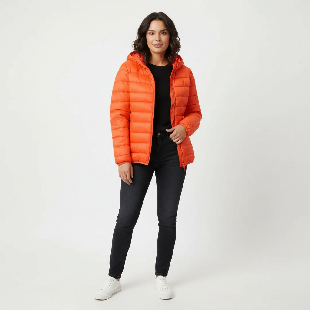Women's Lightweight Puffer Jacket – Slim Fit Warm Winter Coat