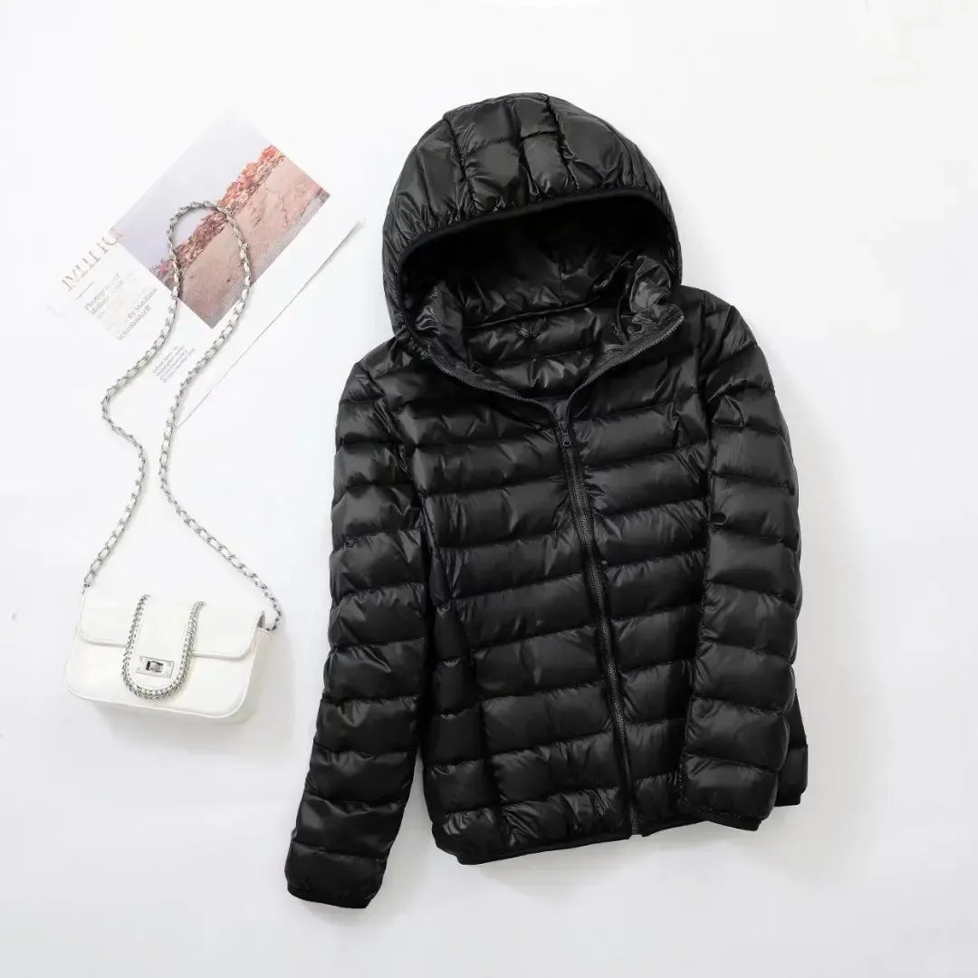 Women's Lightweight Puffer Jacket – Slim Fit Warm Winter Coat