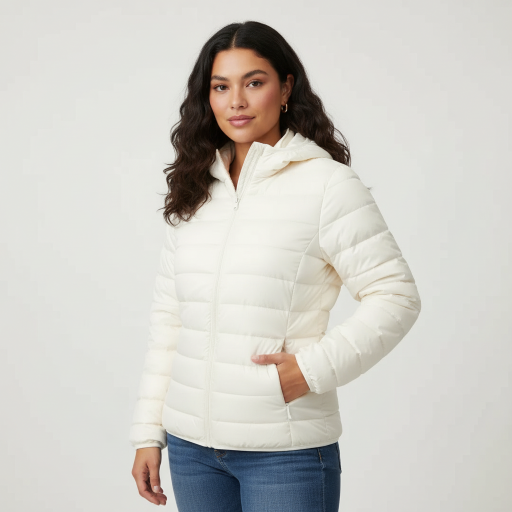 Women's Lightweight Puffer Jacket – Slim Fit Warm Winter Coat