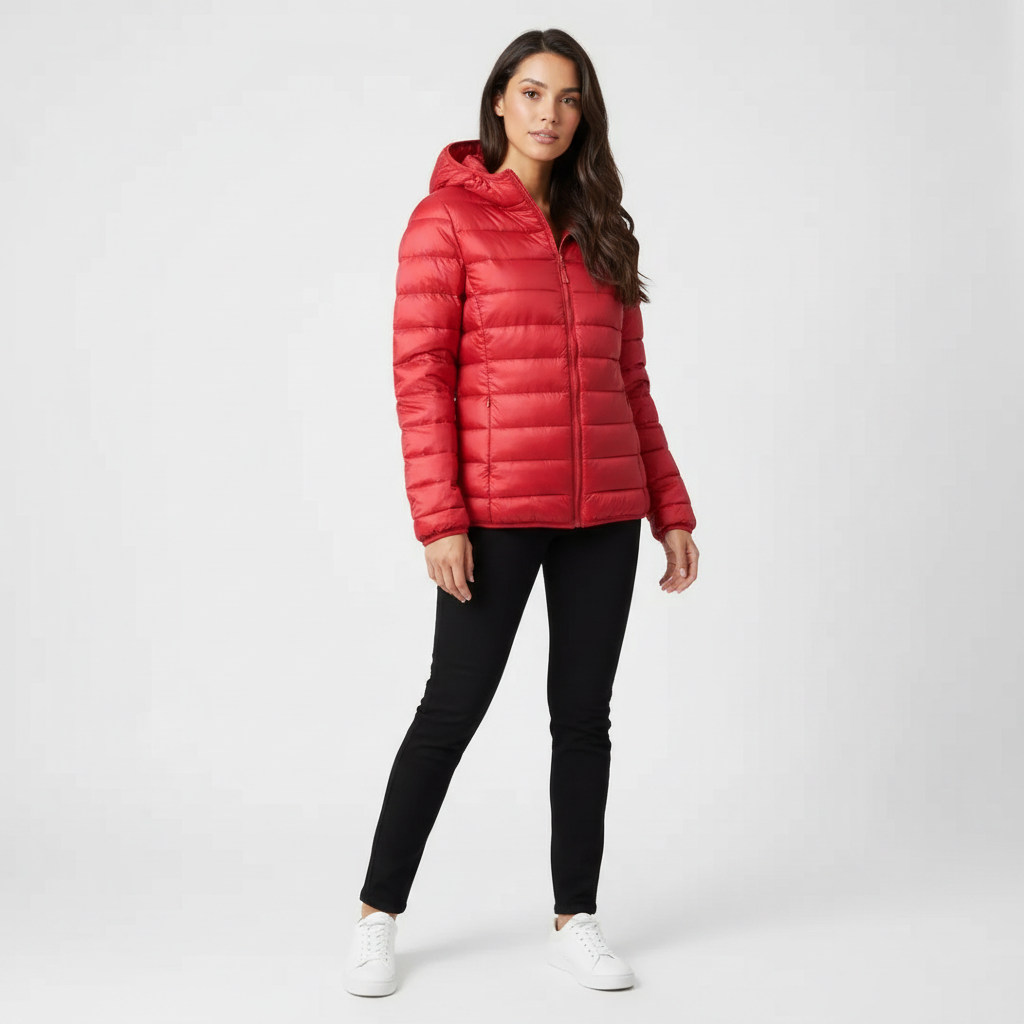 Women's Lightweight Puffer Jacket – Slim Fit Warm Winter Coat