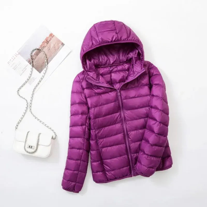 Women's Lightweight Puffer Jacket – Slim Fit Warm Winter Coat
