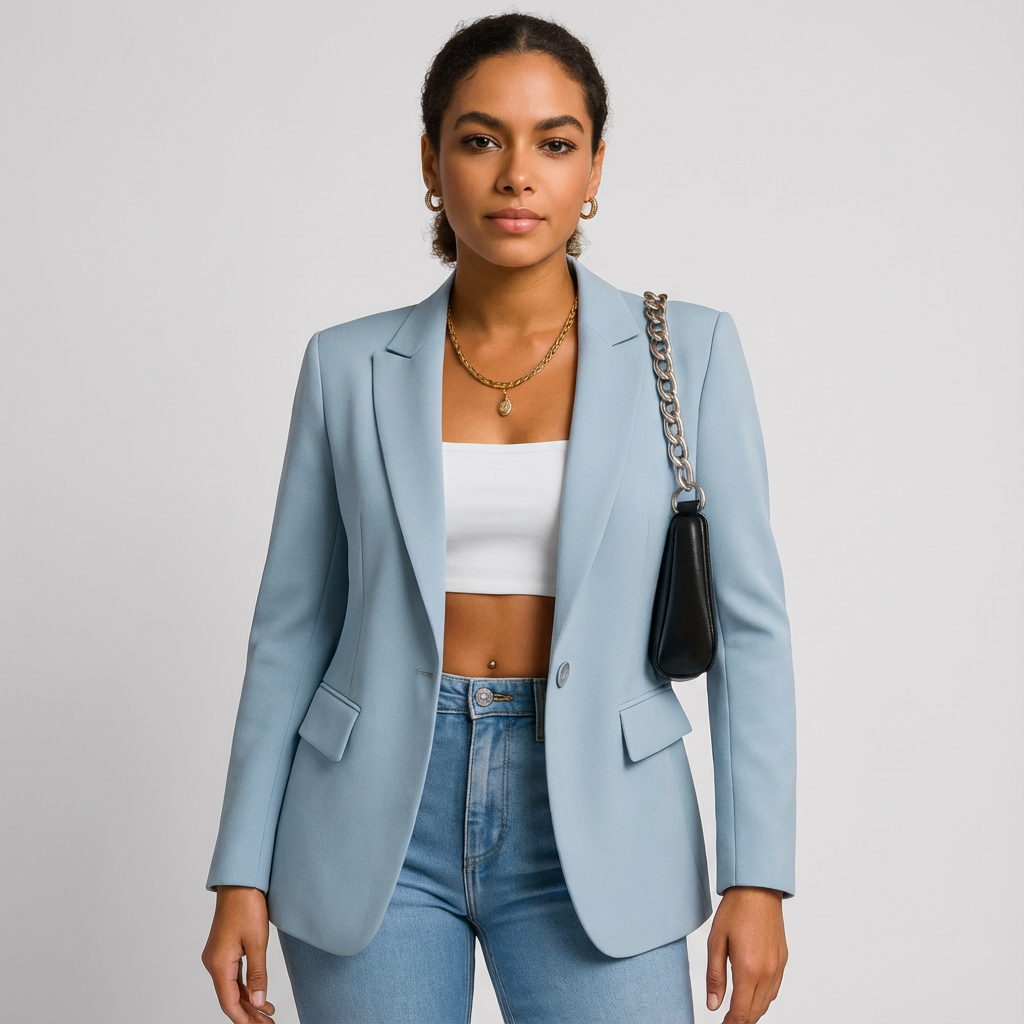 Women's Elegant Tailored Blazer – Timeless Fit Smart Casual Jacket