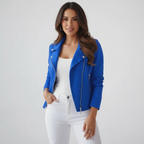 Women's Modern Blazer Jacket – Tailored Fit with Biker Details