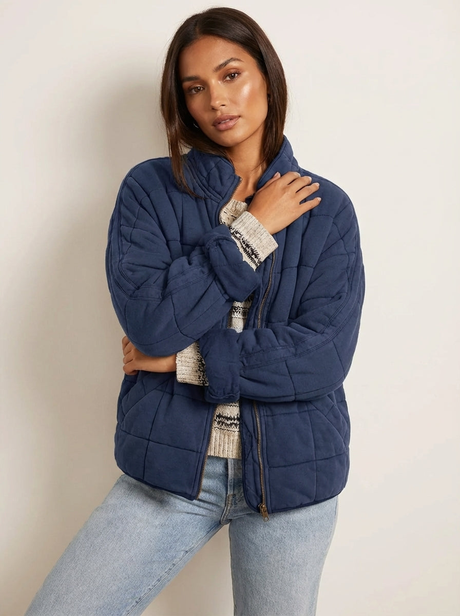 Women's Quilted Jacket – Comfortable Lightweight Padded Coat