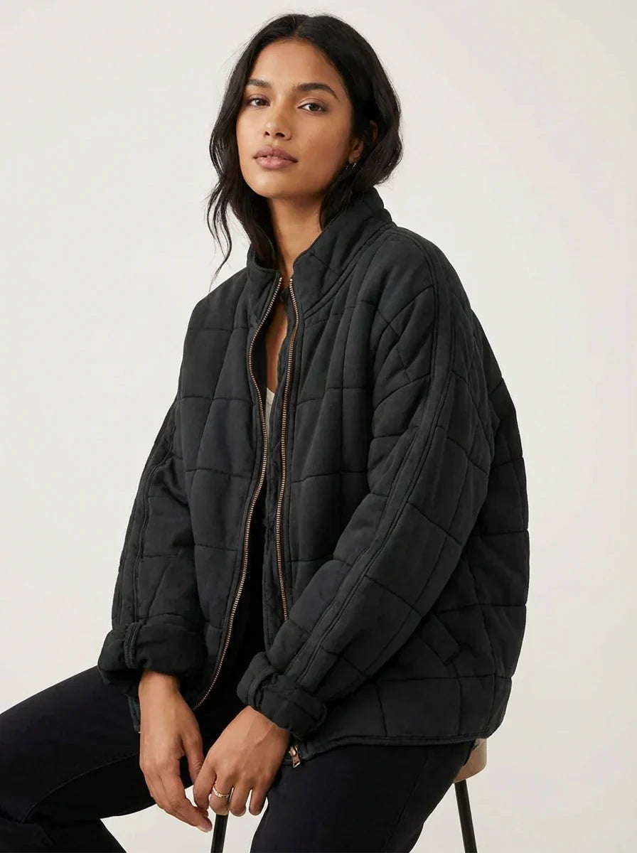 Women's Quilted Jacket – Comfortable Lightweight Padded Coat