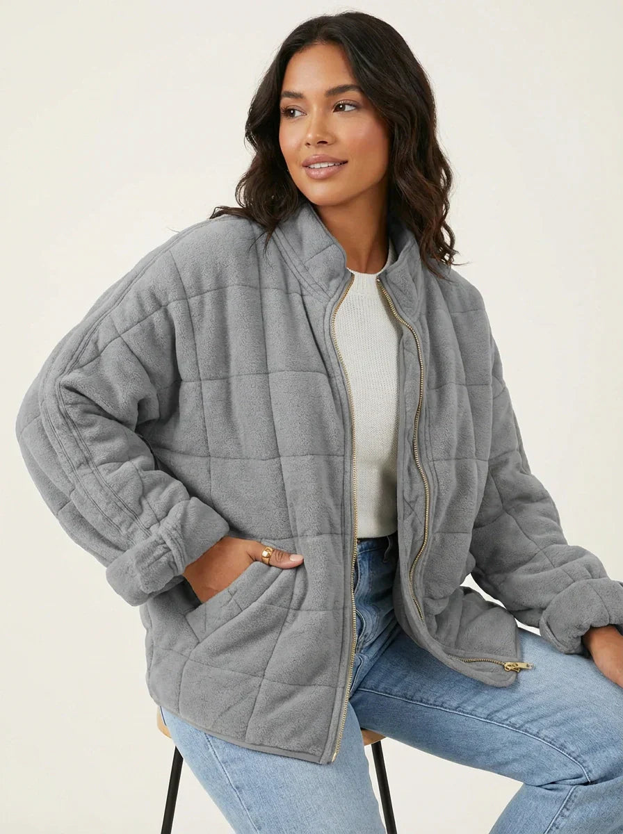 Women's Quilted Jacket – Comfortable Lightweight Padded Coat