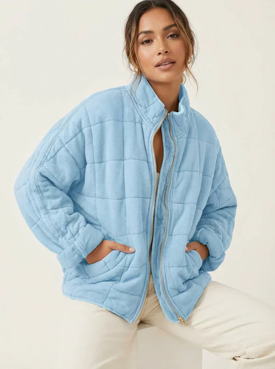 Women's Quilted Jacket – Comfortable Lightweight Padded Coat