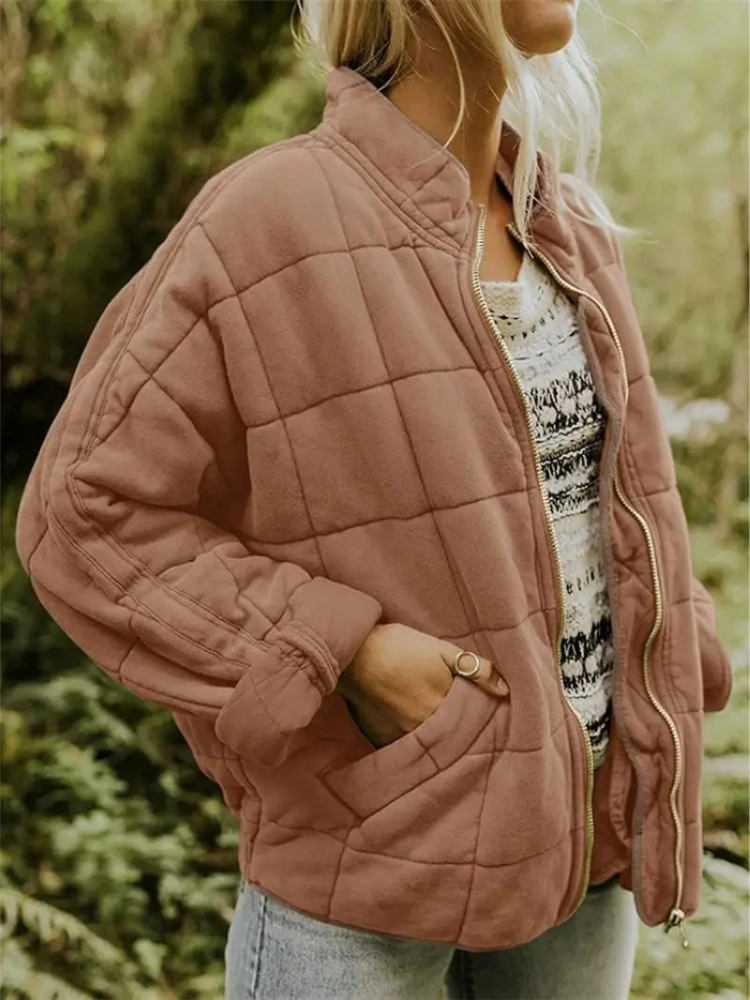Women's Quilted Jacket – Comfortable Lightweight Padded Coat