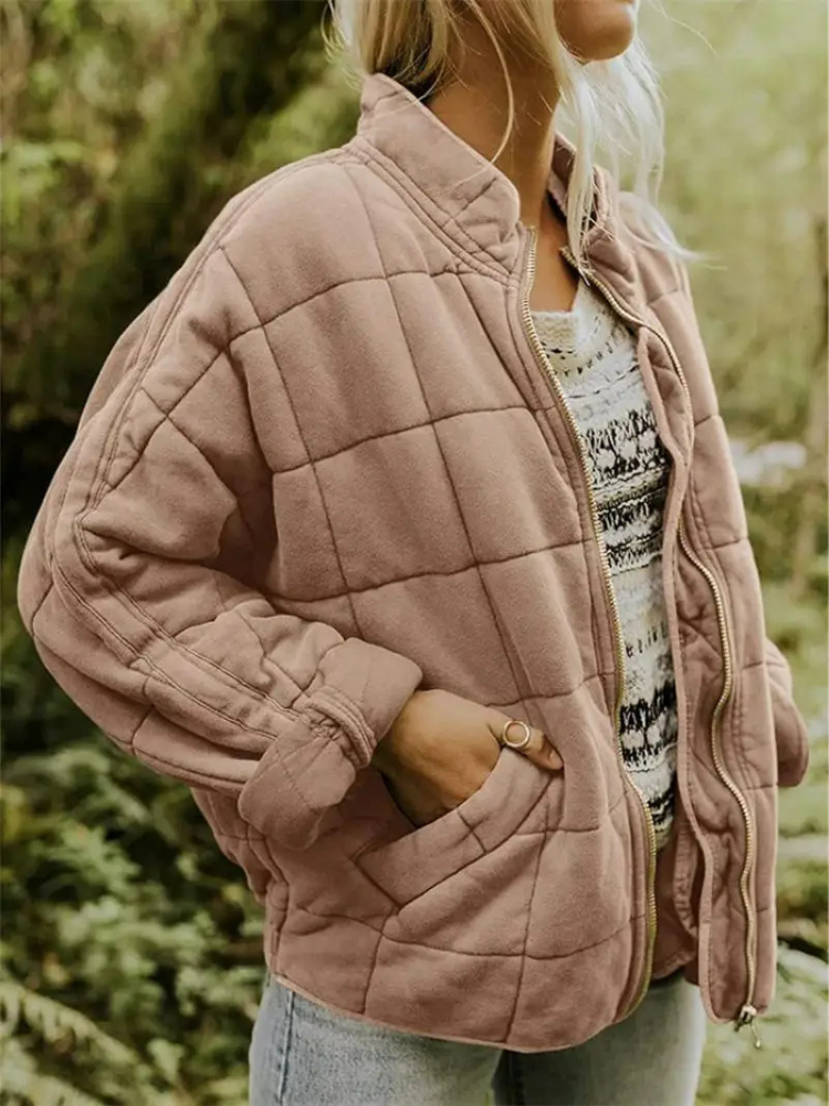 Women's Quilted Jacket – Comfortable Lightweight Padded Coat