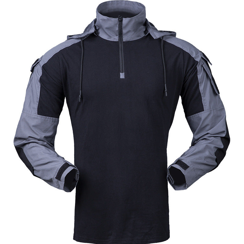 Men's Tactical Outdoor Hoodie | Fleece-Lined Zip-Up Activewear Sweater