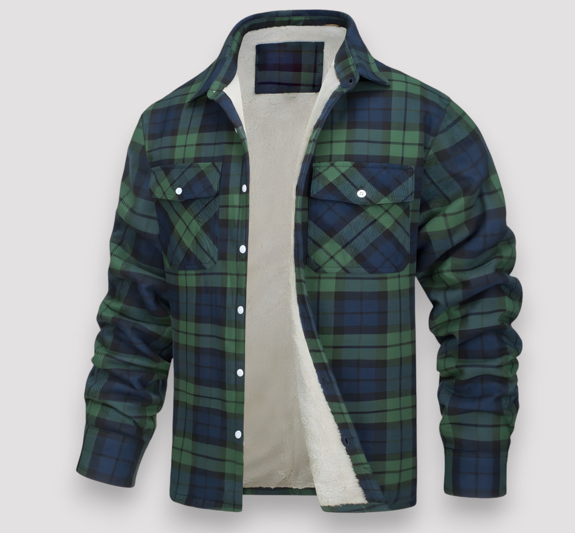 Men's Plaid Flannel Shirt Jacket | Classic Lumberjack Shacket for Fall & Winter