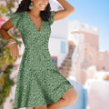 Women's Elegant Summer Dress with Deep V-Neck