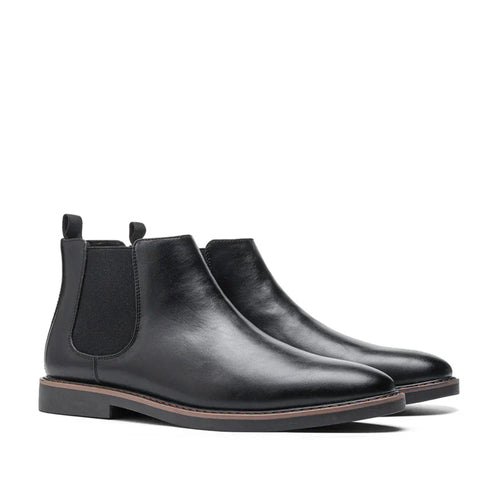 Men's Classic Chelsea Boots | Timeless Leather-Look Ankle Boots for the Modern Man