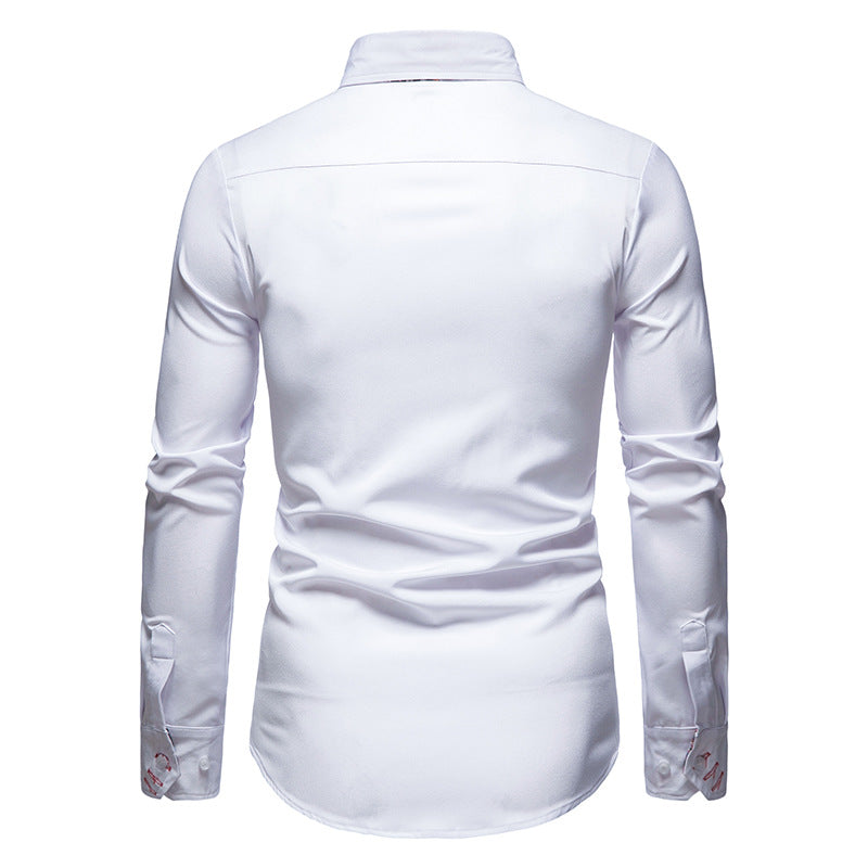 Men's Wrinkle-Free Dress Shirt | Slim Fit Non-Iron Button-Down in Classic Colors