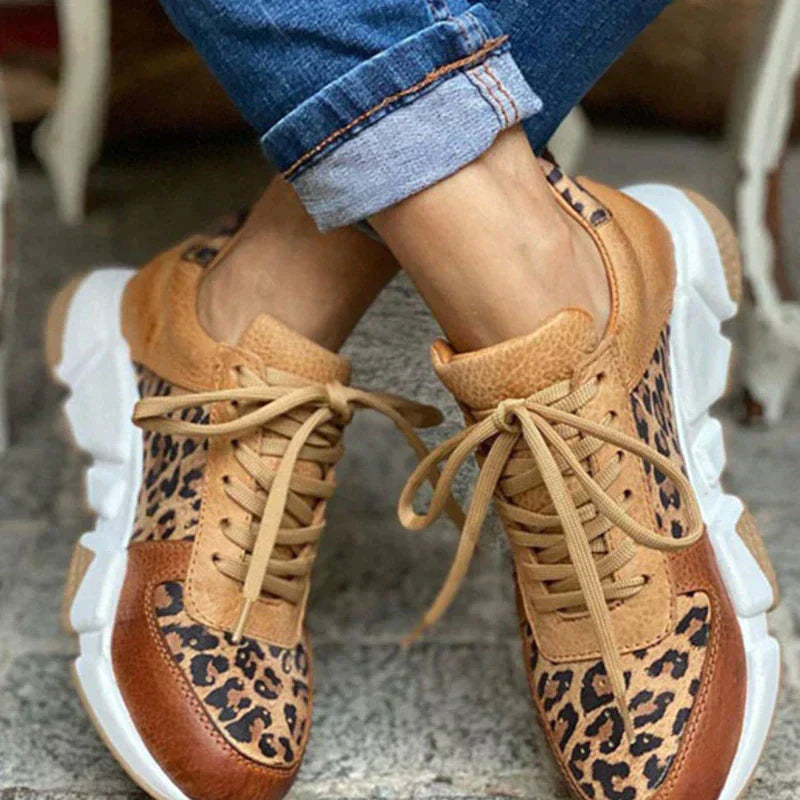 Women's Comfortable Leopard-Print Sneakers