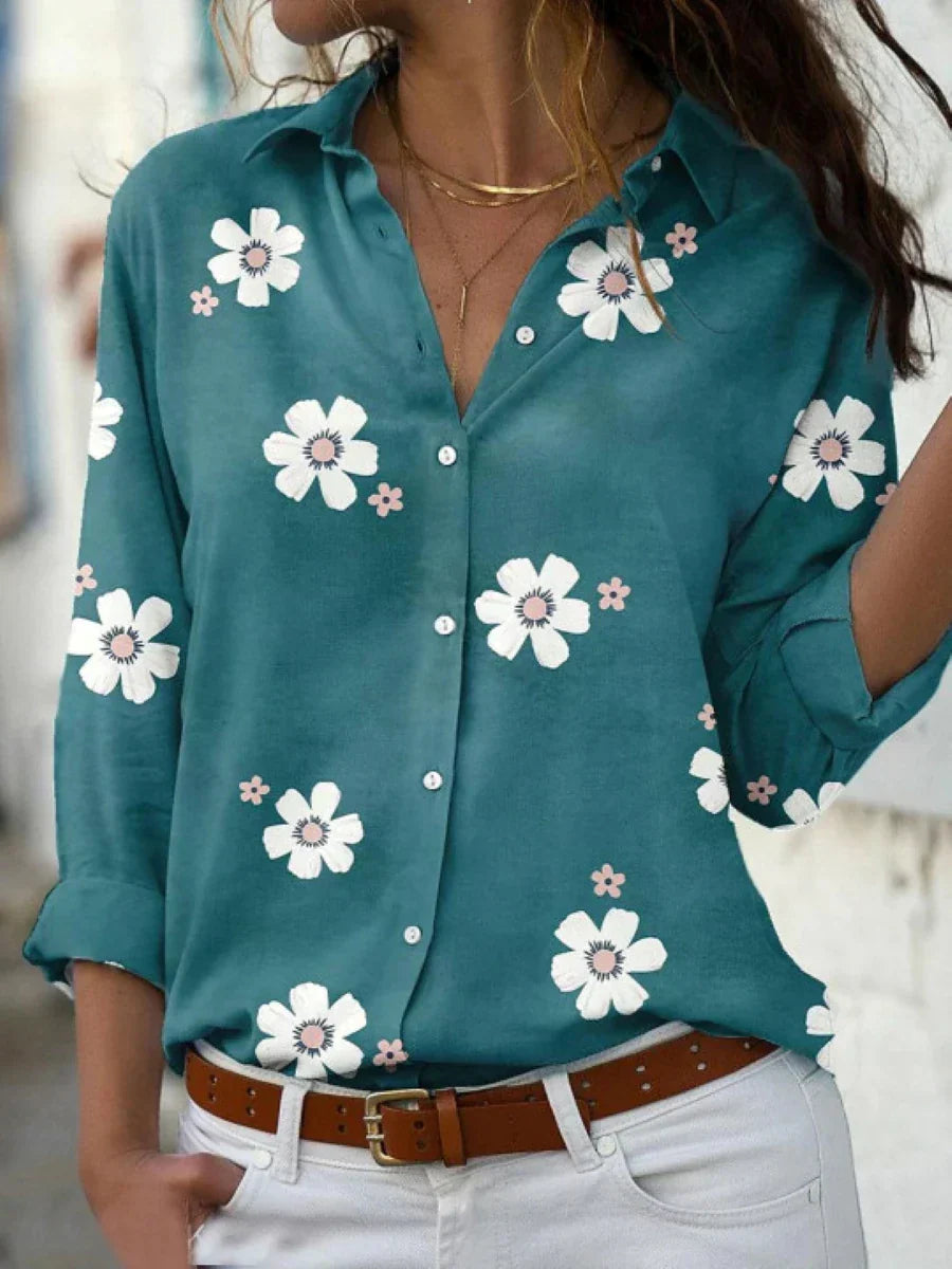 Women's Classic Playful Floral Shirt