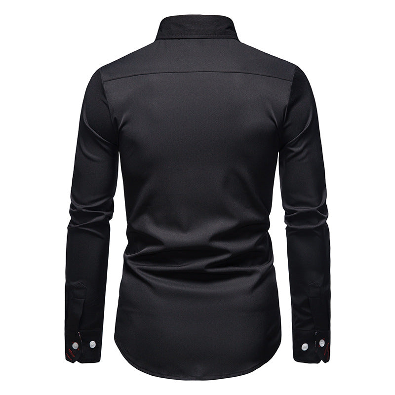Men's Wrinkle-Free Dress Shirt | Slim Fit Non-Iron Button-Down in Classic Colors