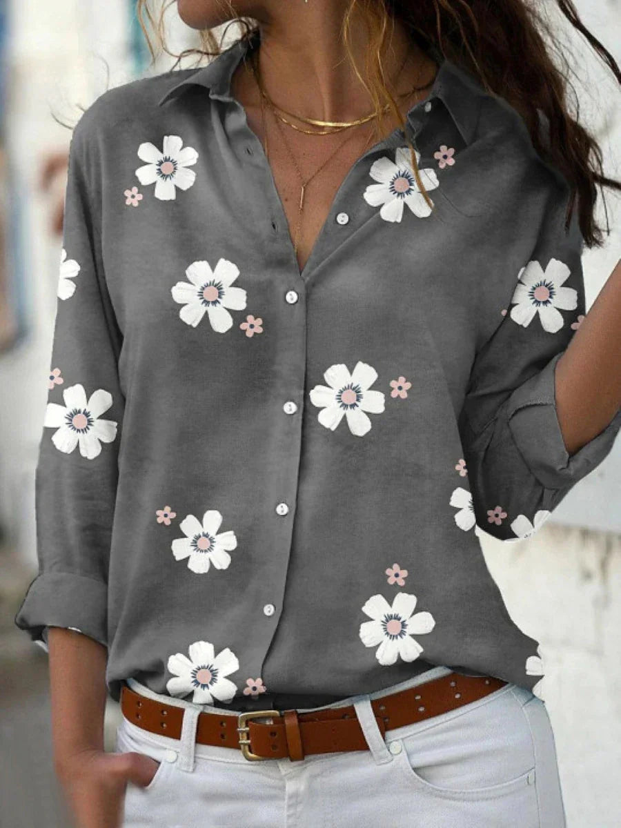 Women's Classic Playful Floral Shirt