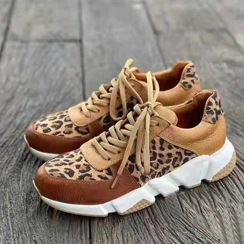 Women's Comfortable Leopard-Print Sneakers