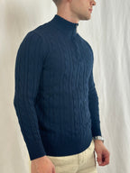 Men's Knit Half-Zip Sweater | Comfortable Classic Pullover with Stylish Zipper Detail