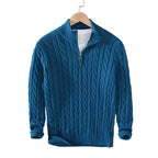 Men's Knit Half-Zip Sweater | Comfortable Classic Pullover with Stylish Zipper Detail