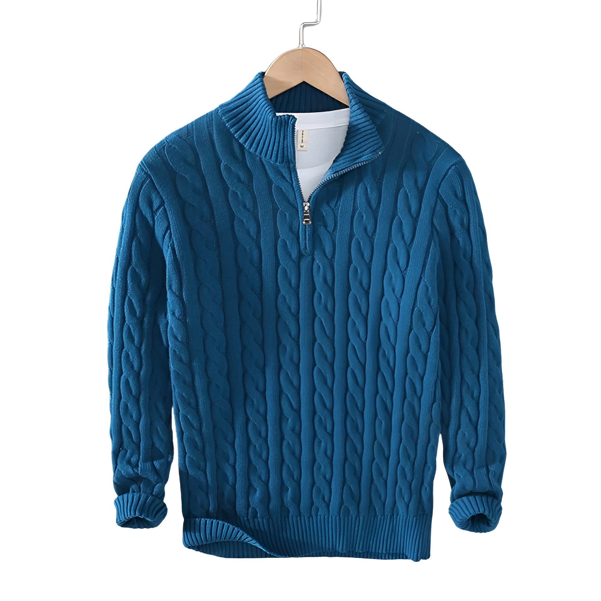 Men's Knit Half-Zip Sweater | Comfortable Classic Pullover with Stylish Zipper Detail