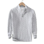 Men's Knit Half-Zip Sweater | Comfortable Classic Pullover with Stylish Zipper Detail