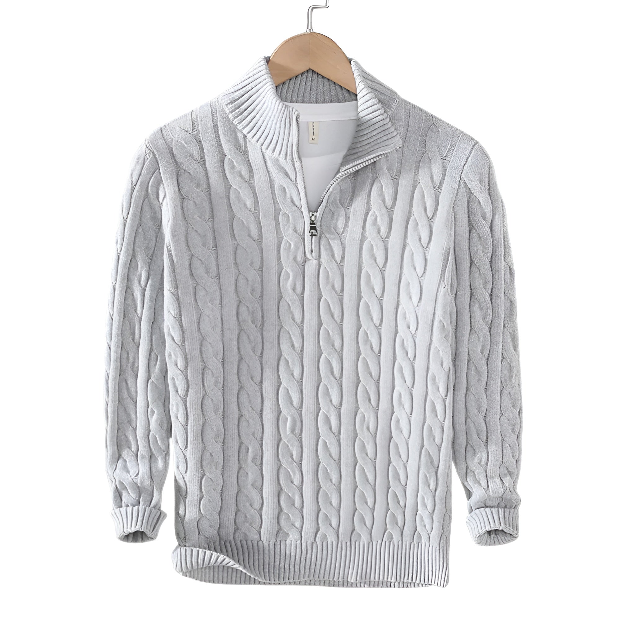 Men's Knit Half-Zip Sweater | Comfortable Classic Pullover with Stylish Zipper Detail
