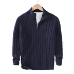 Men's Knit Half-Zip Sweater | Comfortable Classic Pullover with Stylish Zipper Detail