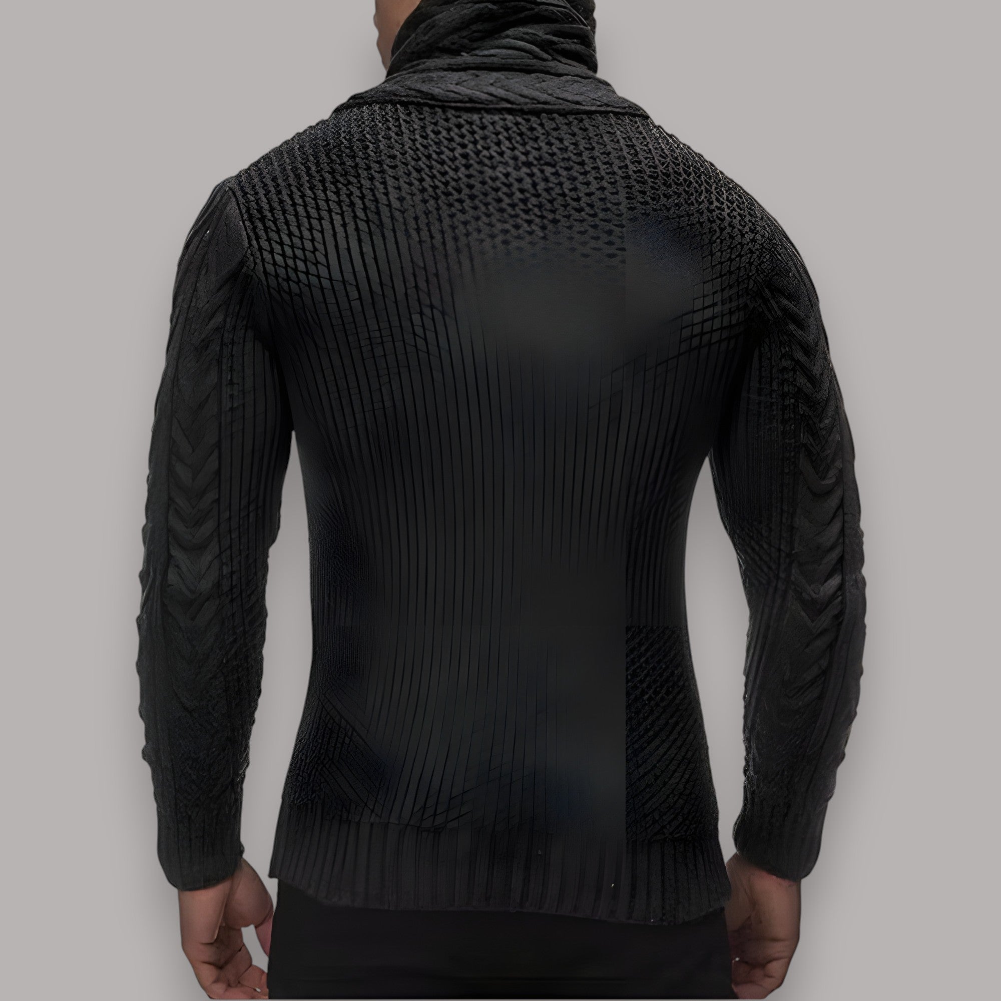 Men's Classic Crewneck Sweater | Timeless Textured Knitwear with Unique Design Detail