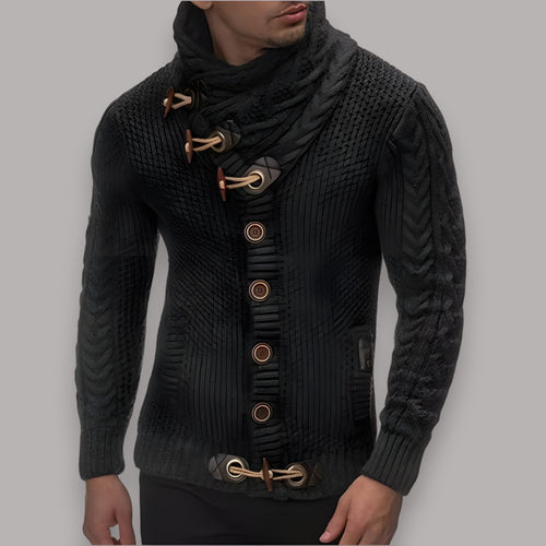 Men's Classic Crewneck Sweater | Timeless Textured Knitwear with Unique Design Detail