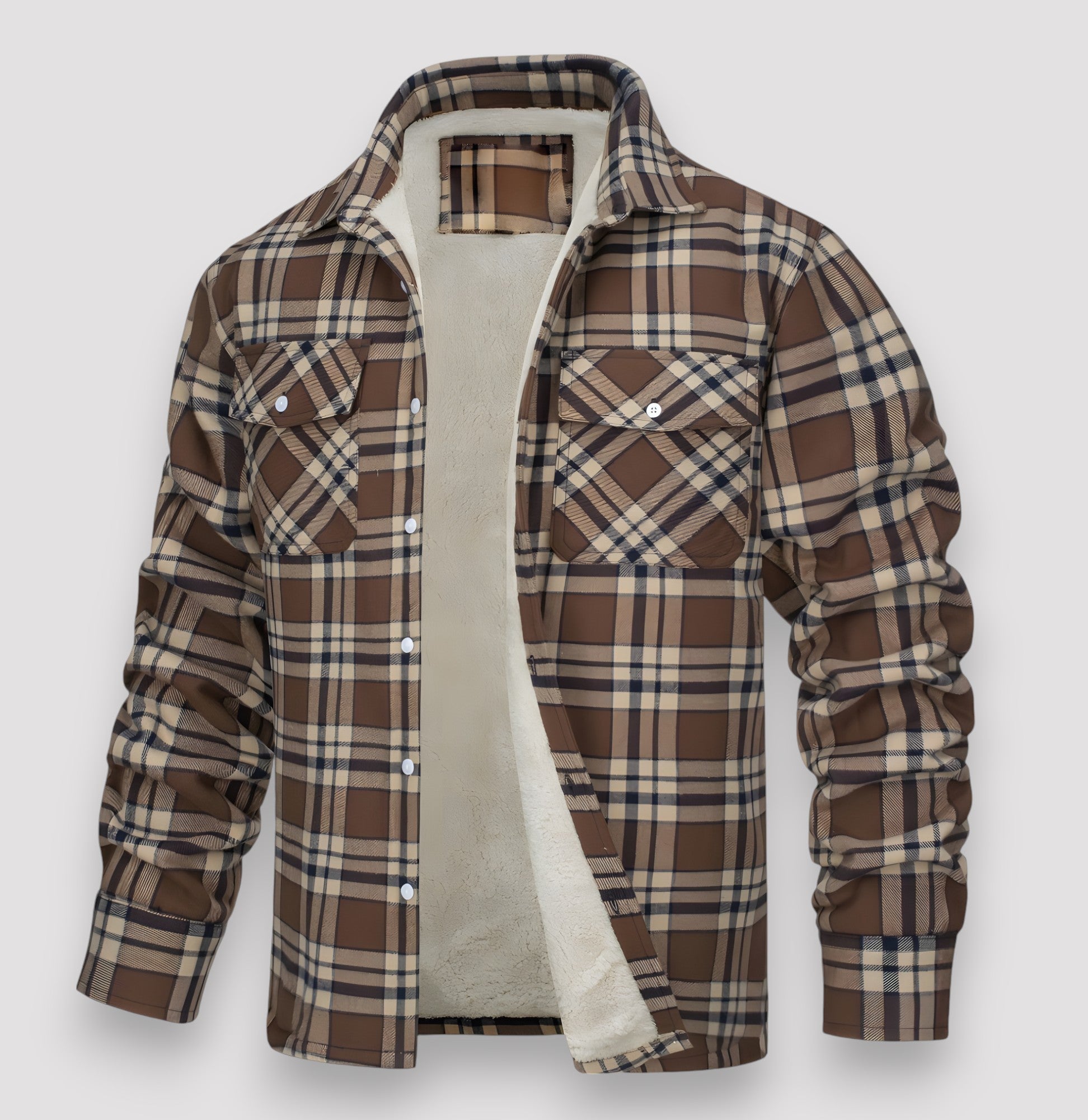 Men's Plaid Flannel Shirt Jacket | Classic Lumberjack Shacket for Fall & Winter