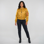 Women's Classic Bomber Jacket – Utility Detail Casual Zip Jacket