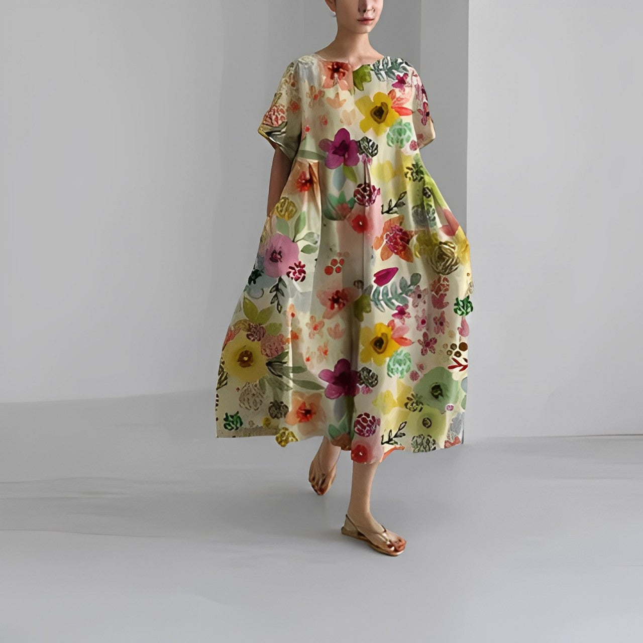 Women's Lightweight Floral Summer Dress