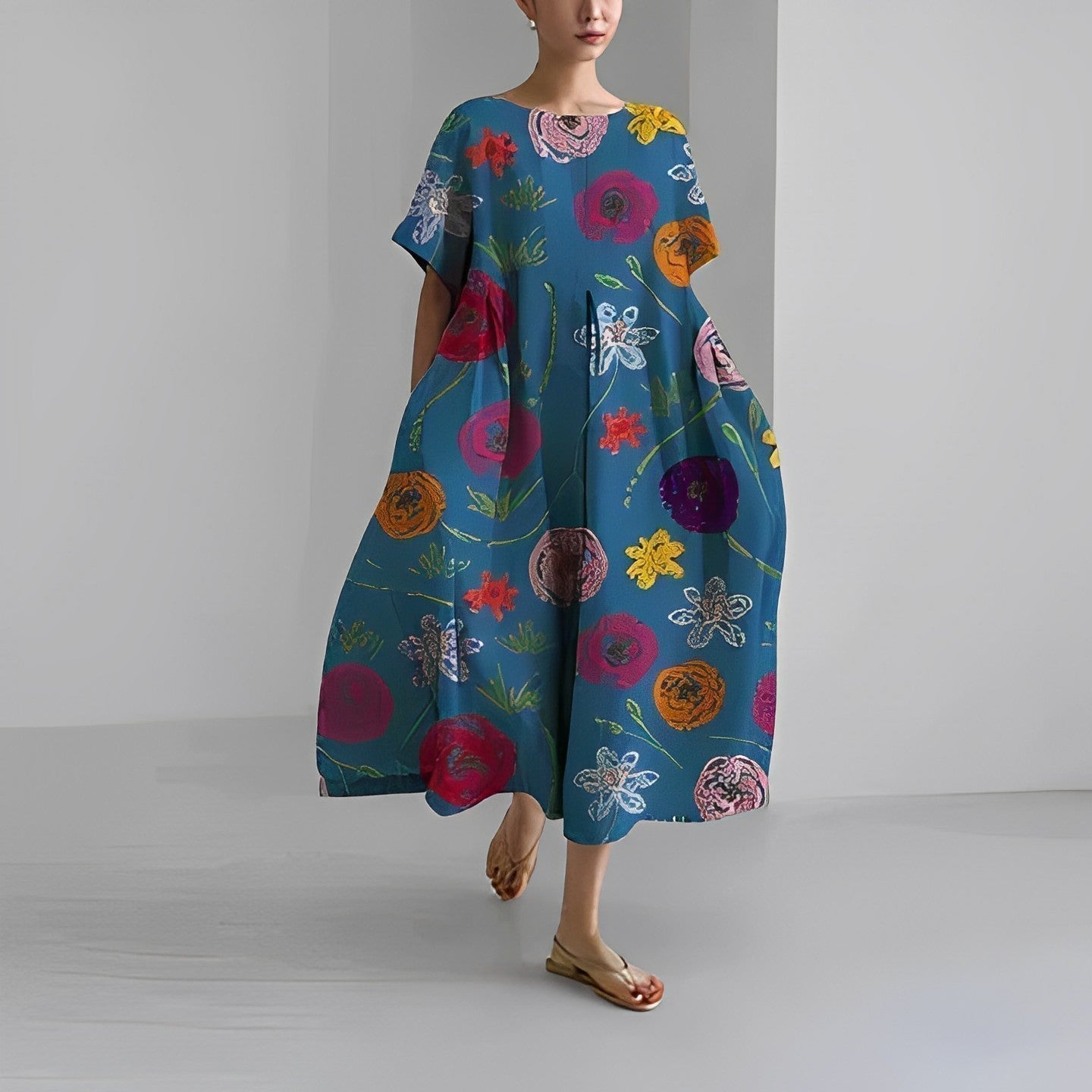 Women's Lightweight Floral Summer Dress