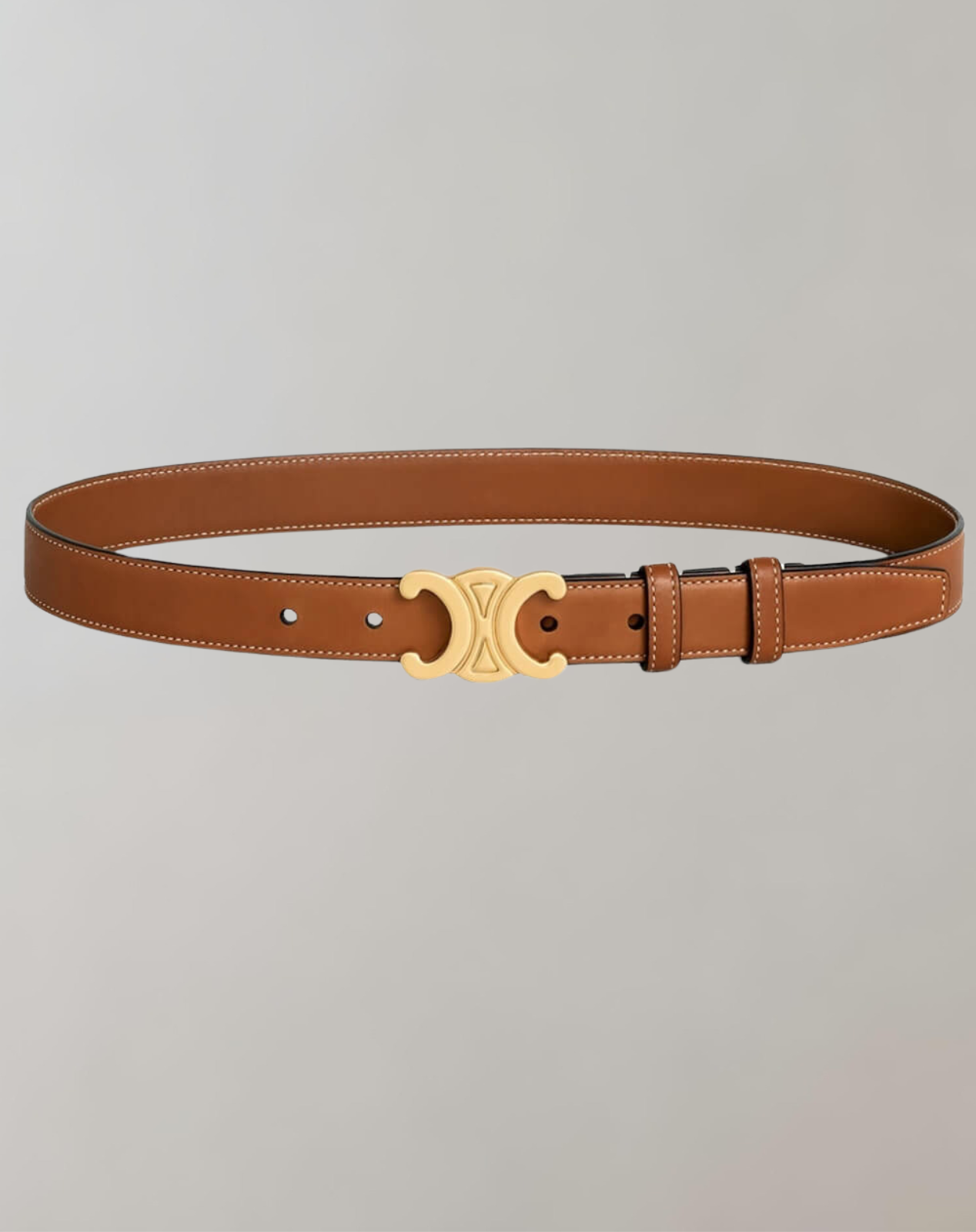 Minimalist Women's Belt with Gold Buckle – Elegant Slim Waist Belt
