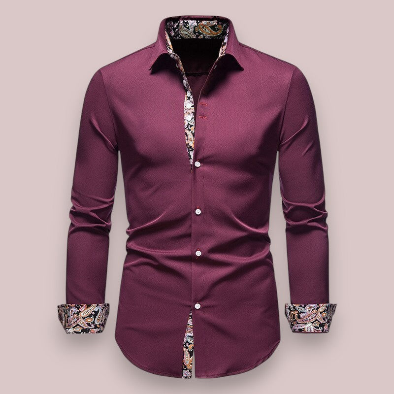 Men's Wrinkle-Free Dress Shirt | Slim Fit Non-Iron Button-Down in Classic Colors
