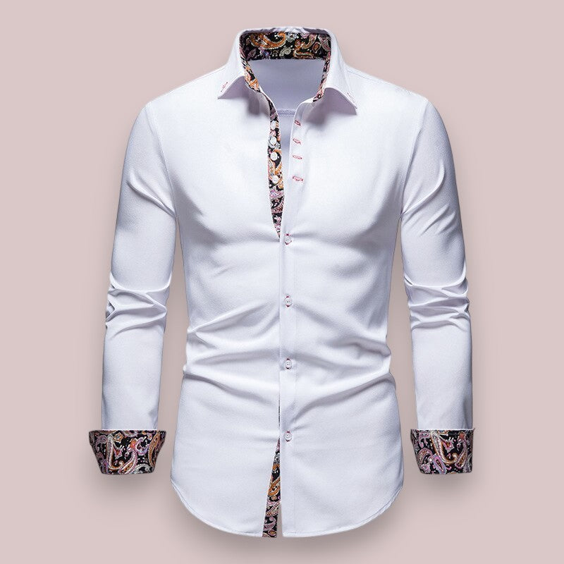Men's Wrinkle-Free Dress Shirt | Slim Fit Non-Iron Button-Down in Classic Colors