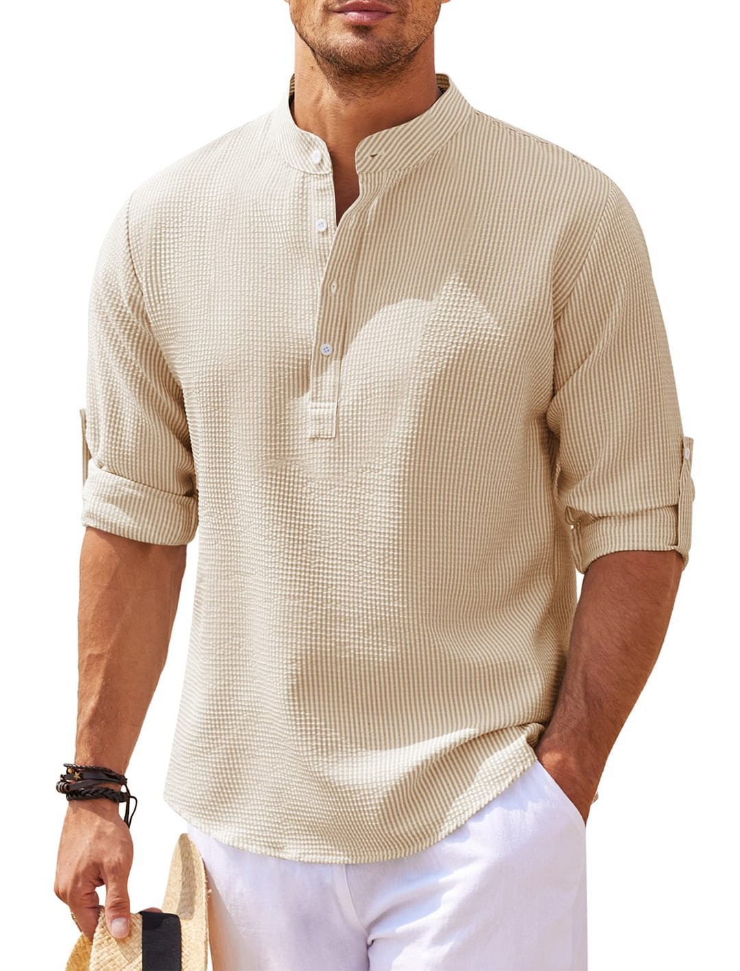 Men's Stylish 3/4 Sleeve Shirt