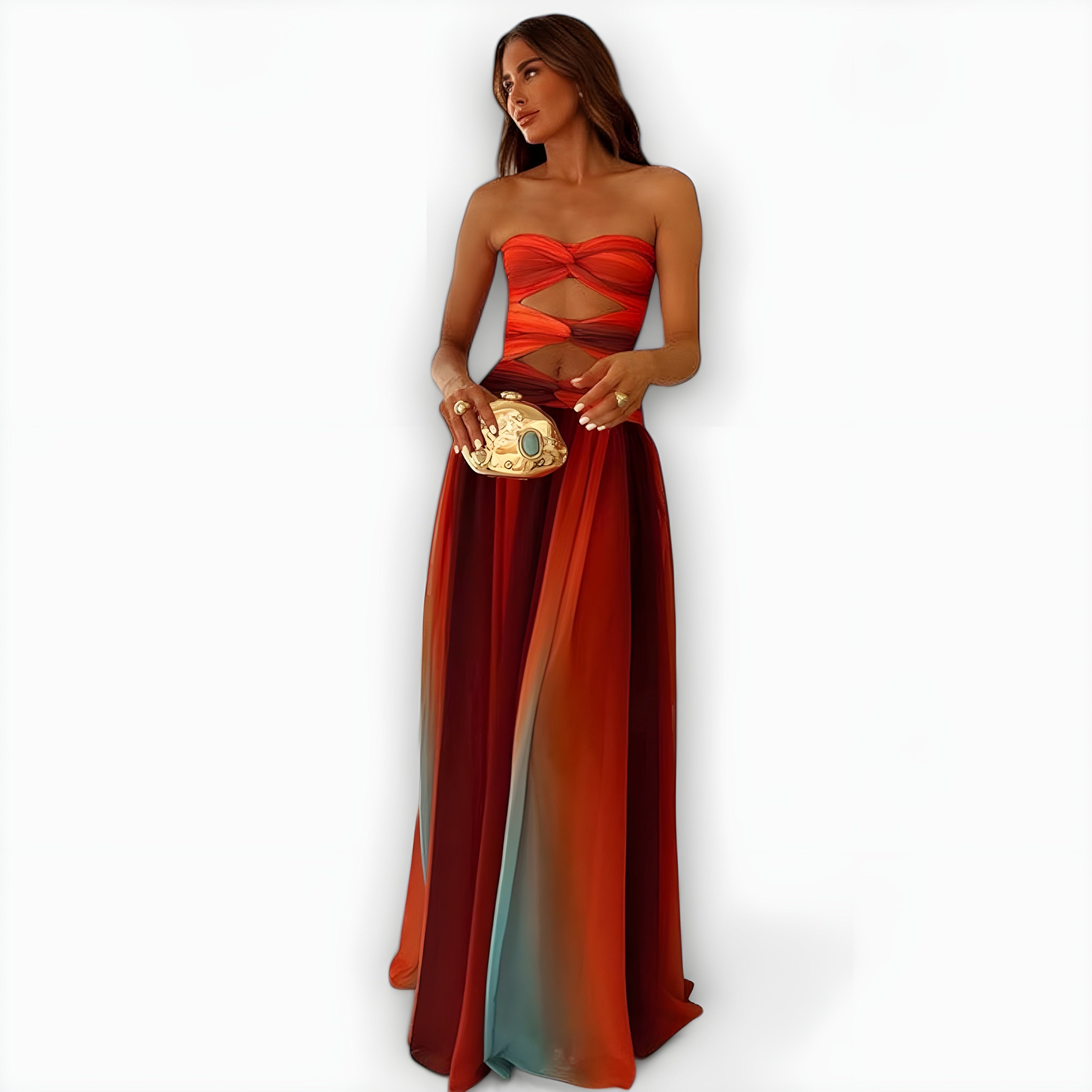 Women's Strapless Maxi Dress