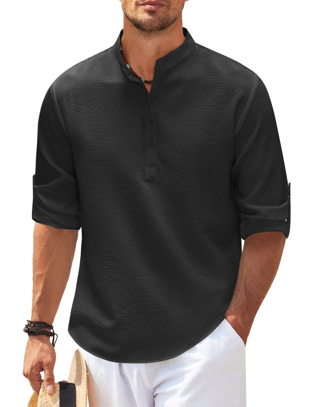 Men's Stylish 3/4 Sleeve Shirt