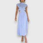 Women's Elegant Maxi Dress with Cut-Out Details