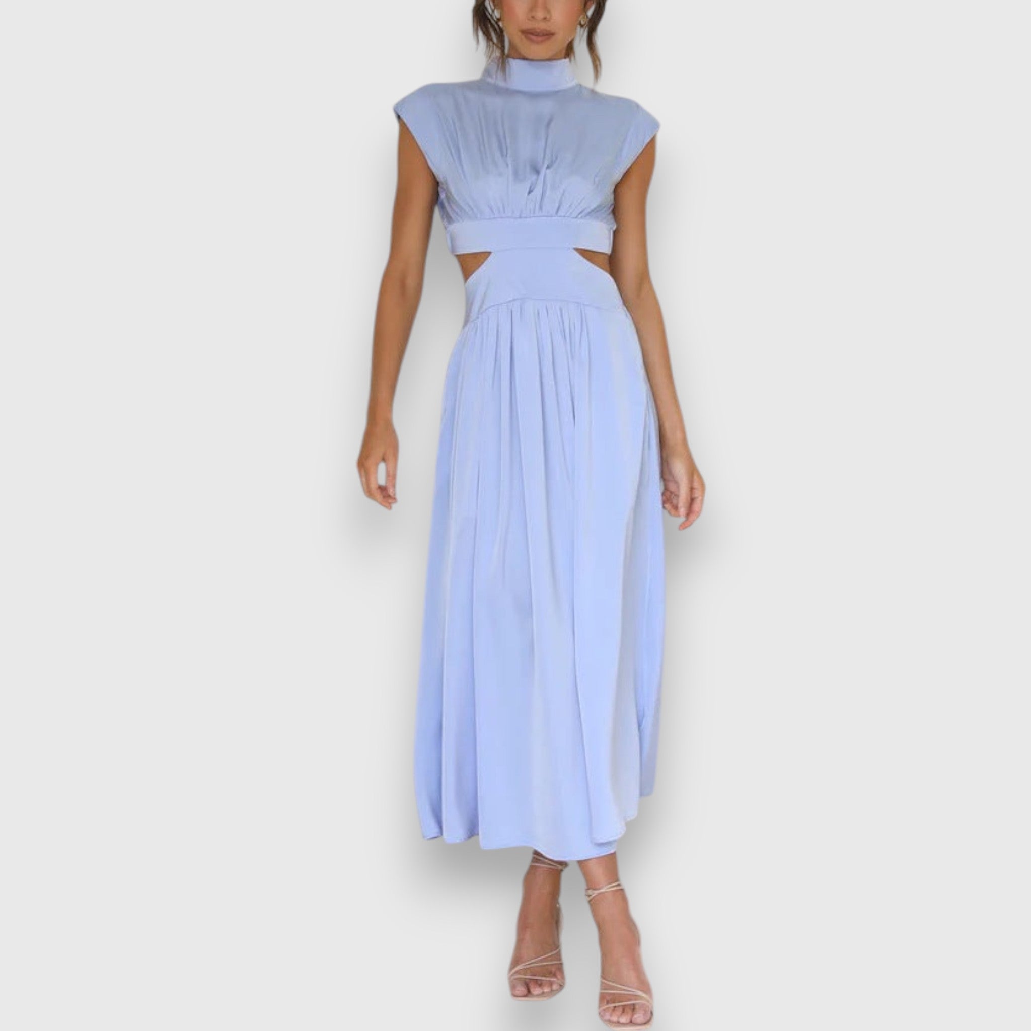 Women's Elegant Maxi Dress with Cut-Out Details