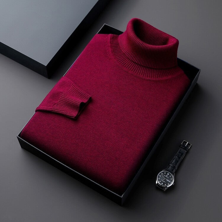 Men's Luxury Cashmere Turtleneck Sweater | Premium Soft Knit Pullover in Multiple Colors