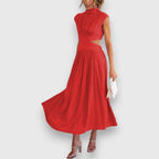 Women's Elegant Maxi Dress with Cut-Out Details