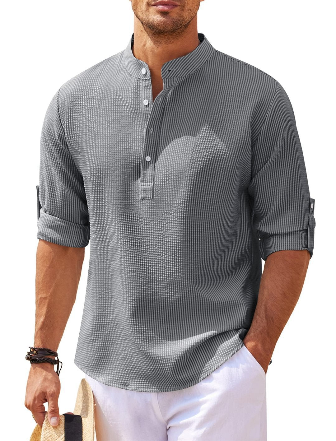 Men's Stylish 3/4 Sleeve Shirt