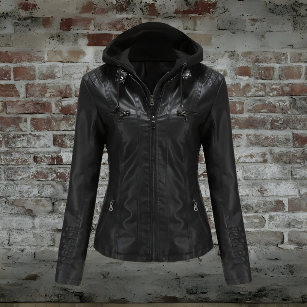 Women's Long Coat with Detachable Hood